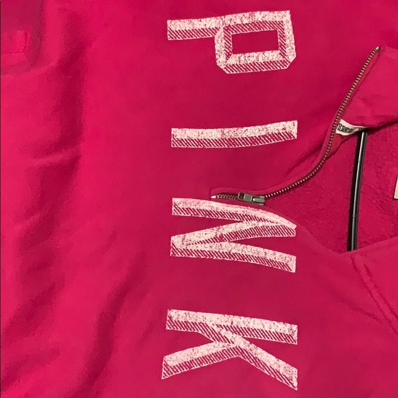 Half zip PINK sweatershirt - Picture 2 of 3